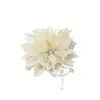 Tejido Dulce y Femenino Malla Perla Borla Espina Camelia DIY Hecho a Mano Versátil Accesorio para el Cabello