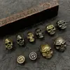 Dongguan Productos de Cobre Roto Correa de Calavera Pequeña de Cobre Puro Hebilla Decorativa Accesorios Creativos Hebilla de Tela de Pájaro Herrajes de Cuero