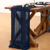 Passadeira de mesa em crepe de fio de Bali decoração de festa de casamento layout de atividade gaze plissada tecido de guardanapo de poliéster fábrica atacado