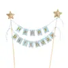 Alambre de Nube Tarjeta Insertable Estrella de Cinco Puntas Accesorios para Hornear Espuma de Esponja EVA Globo DIY Nube Blanca Decoración para Pastel de Cumpleaños