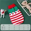 Suéter navideño transfronterizo de Amazon para gatos, disfraz de elfo navideño tejido de cuello alto, suéter cálido de otoño e invierno para perros