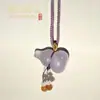 Nuevo colgante de calabaza con piedra ojo de gato en colores jadeíta y flor de durazno, un adorno de jadeíta moderno y de moda que trae buena fortuna y paz