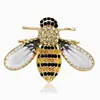 Broche de Pintura al Óleo con Pedrería de Abeja Moda Transfronteriza Europea y Americana Versátil Broche de Animal Pin Venta Directa de Fábrica Mayorista