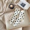 24 Calcetines de Punto de Lunares Otoño e Invierno Estilo Japonés Vintage para Niños Calcetines Apilados de Caña Media Calcetines de Moda para Mujer Dongdaemun Corea del Sur