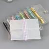 Caderno de Folhas Soltas Premium A5A6 Capa de Planejador Ultra-Transparente Plástico PVC Fecho de Botão de Pressão Binder Multi-Color Seis Furos Clipe de Metal
