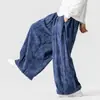 2025 Novas Calças de Veludo Tie-dye de Perna Larga Masculinas Soltas Caimento Retrô Retas Casuais Longas Streetwear Americano Tendência