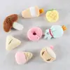 Muñeca Broche de Peluche de Donut de Té de Leche Llavero Chirriante Colgante Billetera Pasador Pasador Accesorios