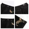 Calça Jeans Flare Bordada a Ouro com Pena de Fênix para Homem 2026 Nova Coleção Primavera/Inverno Calça Casual Slimming e que Aumenta a Altura Longa para Mulher Tendência