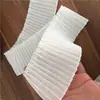 Manguito de ropa plisado fruncido recogido de poliéster-algodón blanco de 15 cm de ancho, dobladillo extendido, borde de dobladillo de falda, accesorio de ribete de encaje