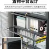 Estantería de Piso Simple para el Hogar Librero con Puerta Gabinete de Almacenamiento a Prueba de Polvo Gabinete de Almacenamiento para Sala de Estar Gabinete de Almacenamiento de Pared