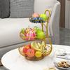 Bandeja de Frutas Plato de Frutas Estante de Almacenamiento de Bocadillos Estante de Almacenamiento para Mesa de Comedor Plato de Dulces para Sala de Estar Plato de Frutas de Lujo Ligero para Escritorio Hogareño