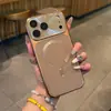 Adecuado para funda magnética láser galvanizada para iPhone 17 Pro Max, funda para teléfono para Apple 16 con cubierta de protección de película para lente incorporada