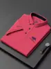 Camiseta Popular de Manga Corta Transfronteriza para Hombre Verano Nuevo Producto Hombres Jóvenes y de Mediana Edad Camisa Polo de Color Sólido Bordada Camiseta Casual Tendencia