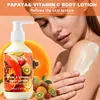 Loção Corporal de Mamão e Vitamina C Transfronteiriça Hidrata Profundamente, Hidrata, Firma e Suaviza a Pele por Todo o Corpo, Deixando uma Fragrância Doce. Atacado