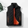 Chaleco de Trabajo Promocional Impermeable para Exteriores Transfronterizo con Forro de Polar Ropa de Trabajo Chaleco de Algodón Moda Masculina Invierno Personalizado