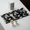 Alfombrilla de Té Gruesa de Doble Cara Estilo Chino de Tres Usos Tejido de Chenilla Bordado Camino de Mesa para Té Seco Accesorios para Ceremonia del Té Alfombrilla Impermeable para Uso Doméstico