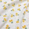 Nuevo Tejido Crepé de Gasa Doble con Estampado de Cerezas Pequeñas Algodón para Bebé Ropa para el Hogar Pijama Pantalón Antimosquitos