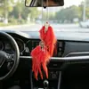 Pingente de carro pena indiana apanhador de sonhos feito à mão decoração de carro ornamento de pendurar acabado presente decorativo
