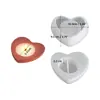 Ropa Corte Redondo Cuadrado Corazón Flor Estrella de Cinco Puntas Portavelas Taza Velas DIY Base Portavelas Molde de Silicona