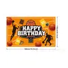 Tela de Fondo de Cumpleaños Nueva Transfronteriza Dibujos Animados Fiesta de Cumpleaños Fiesta de Carnaval Pancarta Fotográfica Bandera Colgante Exterior Tela Decorativa