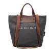 Bolsa de Lienzo Artística de Nicho Estilo Coreano Estilo Perezoso Gran Capacidad Bolso de Hombro para Mujer Bolsos Altos para Chicas