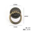 Manija de anillo de aleación de zinc al por mayor, manija para puerta de gabinete de muebles, manija europea para armario, manija para cajón de un solo agujero, bronce