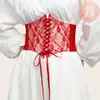 Moda Cinturón Ancho de Encaje Sello de Cintura para Mujer Vestido Versátil Top Cinturón Decorativo Elástico Elástico Plegable