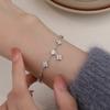 Novo Pulseira Estrela de Quatro Pontas com Zircônia Flash Luxo Leve Estrela Nicho Exquisite Pulseira Simples Versátil Pulseira Atacado