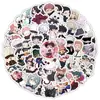 100 Piezas de Pegatinas Planas de Dibujos Animados de Anime Japonés Versión Q Lanzando Hechizos, Amadas por Niños y Estudiantes, Pegatinas Pequeñas Decorativas Bidimensionales al por Mayor