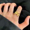 Elegante Francés, Lujo Ligero, Gama Alta, Temperamento Dulce, Anillo Abierto con Lazo, Diseño de Nicho, Joyería de Mano Personalizada para Mujeres
