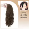 Combinación de Diadema y Peluca para Mujer, Peluca Media de Cabello Largo Rizado para Otoño e Invierno, Cabello Realista, Moda Diadema de Peluca Rizada de Lana de Onda de Agua