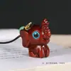Sandália Criativa de Elefante Animal Pequenas Esculturas para Homens e Mulheres, Correntes Fofas para Celular, Chaveiros, Pequenos Presentes de Madeira