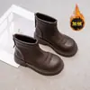 Botas Martin para meninas, nova coleção outono/inverno 2026, botinhas estilosas para crianças, botas de couro confortáveis para bebês, botinhas da moda para meninos