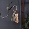 Talla en Madera de Haya de los Doce Signos del Zodíaco, Gato de la Suerte, Colgante Llavero de Gato Lindo, Colgante para Bolso con Borla, Llavero, Lindo Artículo Coleccionable