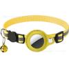 Collar Reflectante para Mascotas con Airtag Anti-Pérdida Collar con Campana para Perros de Raza Pequeña
