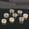 Contas Espaçadoras Coloridas em Splicing Dourado + Prata, Contas Budistas, Contas Espaçadoras em Splicing Dourado e Prata, Contas de Roda Acessórios para Joias