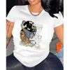 2026 Nuevo Producto Temu Transfronterizo Amazon Talla Grande Manga Corta Estampado del Día de la Independencia Cuello Redondo Camiseta Fuente de Fábrica al por Mayor