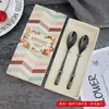 Nueva era cuchillo tenedor cuchara para postre cuchillo para crema cucharilla para té tenedor para té cucharilla para café tenedor para fruta serie cuchillo tenedor cuchara juego titanio plateado