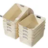 Cesta de Armazenamento para Lanches e Diversos, Cesta de Armazenamento Doméstica de Plástico, Caixa Organizadora para Armário de Cozinha, Caixa Organizadora de Roupas para Guarda-Roupa de Dormitório