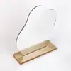 Atacado de fábrica lente irregular DIY estudante feito à mão formato especial espelho de maquiagem argila acrílico espelho de mesa