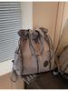 Nueva Moda Transfronteriza Bolso Ligero Bolso de Viaje con Cordón para Mujer Bolso Escolar para Estudiante Bolso de Hombro Casual de Alta Gama