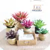 Suculenta Verde de Agave Simulada en Maceta Planta Verde Bonsái Decoraciones de Escritorio Adornos Tienda en Casa Ventana Paisajismo Plantas en Maceta