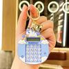 Chaveiro calculadora unicórnio, mini brinquedo educativo portátil infantil, chaveiro para bolsa, atacado