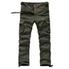 Macacão Novo de Primavera e Outono Masculino Solto Plus Size Reta Casual Calças de Trabalho com Vários Bolsos Marca da Moda Calças de Proteção para Homens