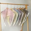 Pañuelo Triangular con Adorno de Encaje de Verano, Cinturón Decorativo para la Cintura del Vestido, Pañuelo de Seda de Color Sólido, Pañuelo para la Cabeza, Chal, Estilo Delgado al por Mayor