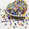 Cuentas de cristal de color AB plateado de 4 mm para joyería DIY accesorios de borla accesorios de ropa cuentas sueltas venta al por mayor directa