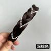 Diadema de Peluca de Trenza de Espiga para Mujer para Aumentar la Altura Craneal 2024 Nueva Horquilla Celebridad de Internet Hecha a Mano Diadema de Trenza de Perlas Todo en Uno