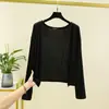 Nuevo cárdigan fino de manga larga para mujer primavera-verano, chaqueta estilo chal, abrigo de algodón modal con protección solar, camisa ajustada para aire acondicionado