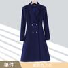 Chaqueta de Abrigo de Lana de Doble Botonadura de Longitud Media para Mujer Otoño e Invierno 2025 Tendencia de Ropa de Trabajo Elegante Nueva Moda Profesional