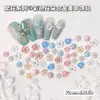 Acessórios Coloridos de Liga de Camélia para Nail Art Flor de Pérola Flor de Cinco Pétalas Decoração de Unhas Acessórios DIY